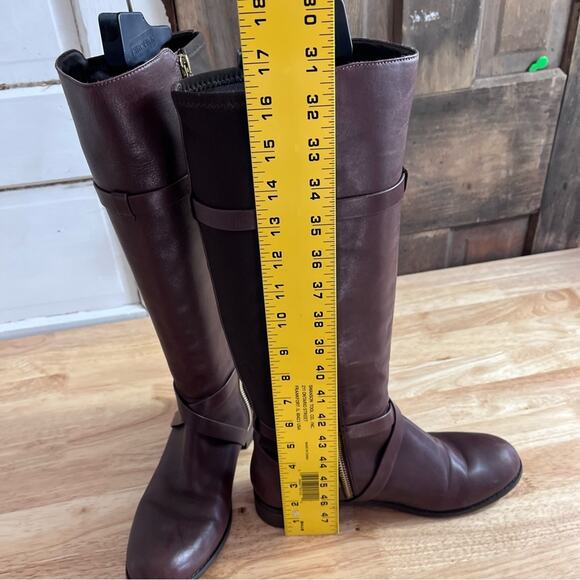 Cole Haan Boots Women's Size 8.5 B Dorian Leather Fabric Stretch Riding - Picture 7 of 12
